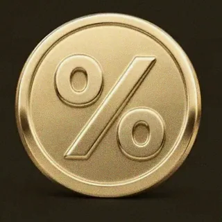 Gold percent coin — 22King