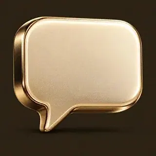Gold speech bubble — 22King