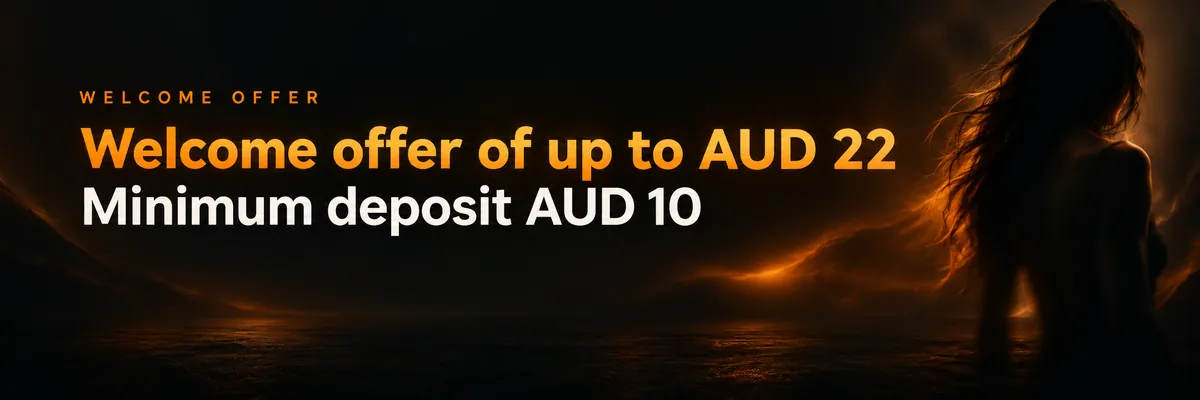 A subdued orange-lit abstract panel with large headline space at left and a faint figure at the right edge.