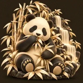 Panda eating bamboo — 22King